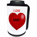 3dRose lens Art by Florene - Love Hearts With Names - Image of Big Red Heart With I Love You Gary - Can Cooler Bottle Wrap (cc_292452)