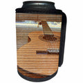 3dRose Patricia Sanders Creations - Wood Guitar Full View Music - Can Cooler Bottle Wrap (cc_29246)