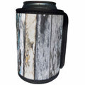 3dRose lens Art by Florene - Wooden Board Textures - Image of Aged Rustic Gray And Aqua Wooden Fence - Can Cooler Bottle Wrap (cc_292469)