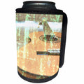 3dRose Patricia Sanders Creations - Vintage Green Guitar Full View Music - Can Cooler Bottle Wrap (cc_29247)