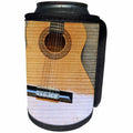 3dRose Patricia Sanders Creations - Aqua Green Guitar Music - Can Cooler Bottle Wrap (cc_29252)