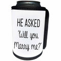 3dRose Tory Anne Collections Quotes - Bachelorette Party Bride T Shirt Tank Top Miami He Asked Will You Marry Me - Can Cooler Bottle Wrap (cc_292520)