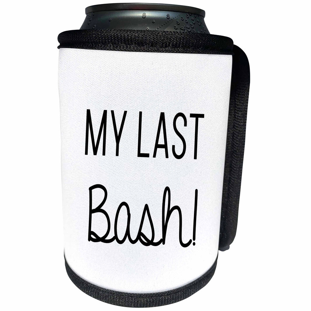 3dRose Tory Anne Collections Quotes - Bachelorette Party Bride T Shirt Tank Top My Last Bash In Nashville - Can Cooler Bottle Wrap (cc_292522)