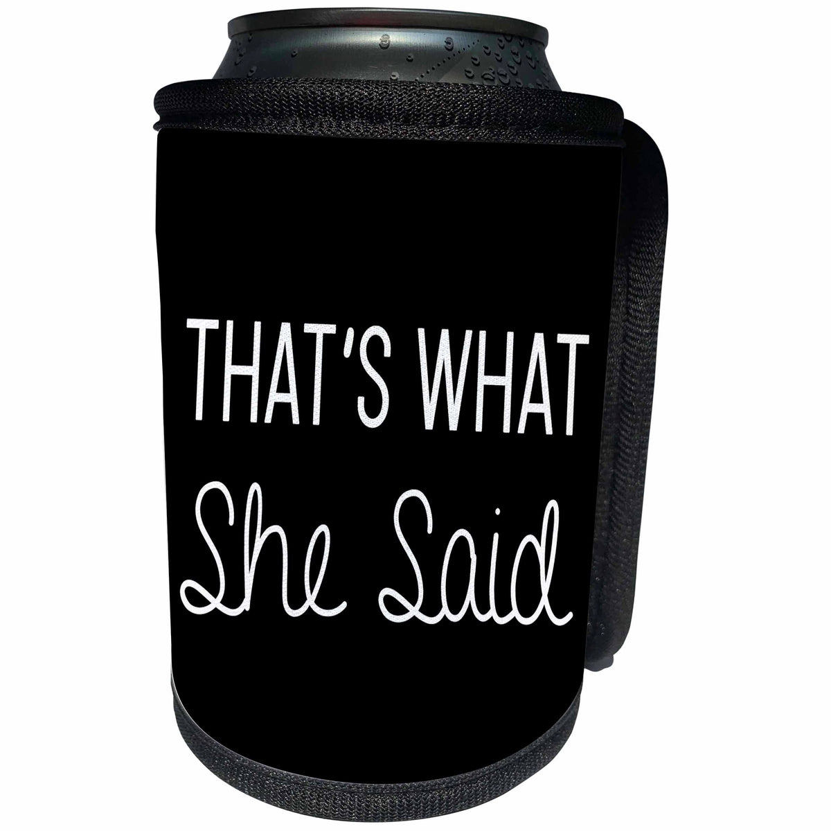 3dRose Tory Anne Collections Quotes - Bachelorette Party Bridesmaid T Shirt Tank Top Thats What She Said - Can Cooler Bottle Wrap (cc_292524)