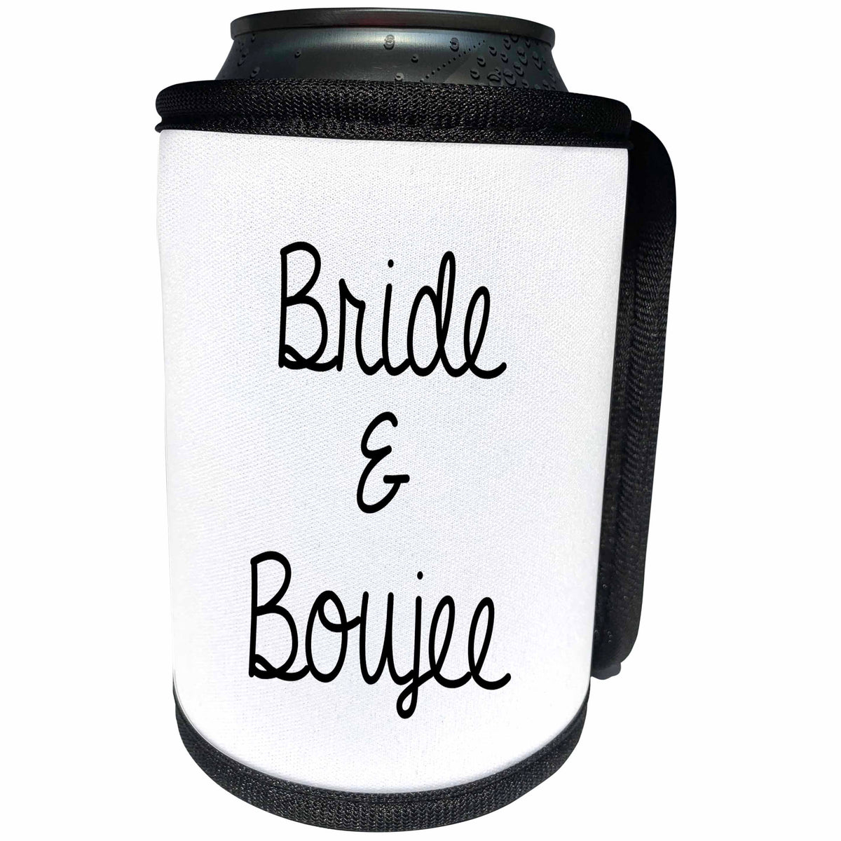 3dRose Tory Anne Collections Quotes - Bachelorette Party Bride T Shirt Tank Top Bride And Boujee - Can Cooler Bottle Wrap (cc_292525)