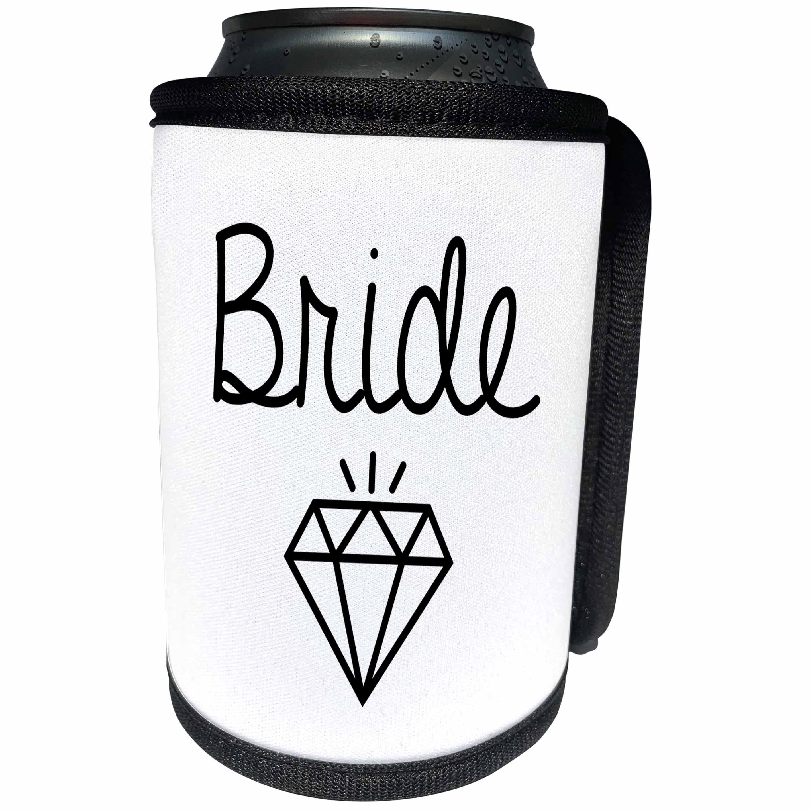 3dRose Tory Anne Collections Quotes - Bachelorette Party Bride T Shirt Tank Top Diamond Squad - Can Cooler Bottle Wrap (cc_292528)