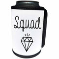 3dRose Tory Anne Collections Quotes - Bachelorette Party Bridesmaid T Shirt Tank Top Diamond Squad - Can Cooler Bottle Wrap (cc_292529)