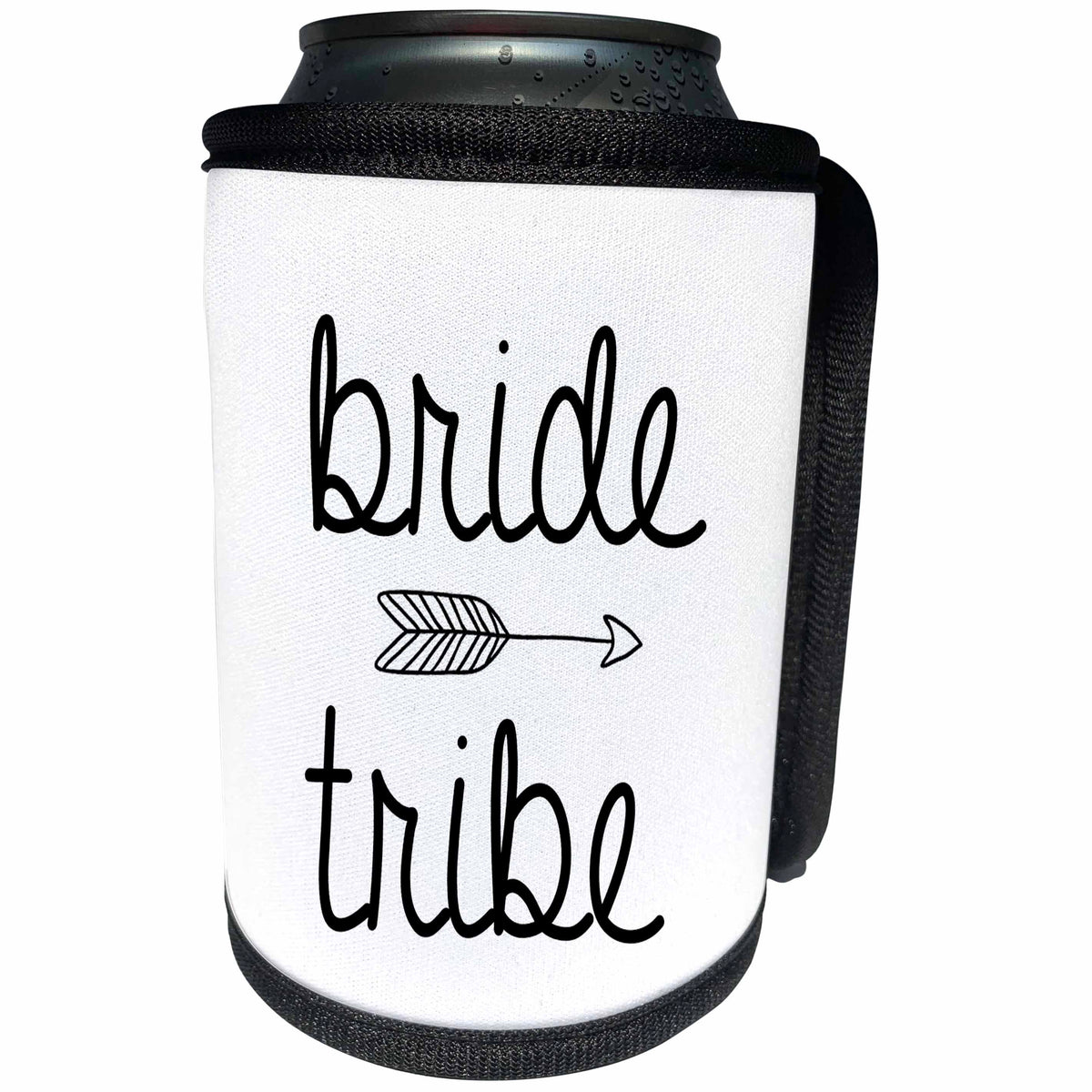 3dRose Tory Anne Collections Quotes - Bachelorette Party Bride Bridesmaid T Shirt Tank Top Bride Tribe Arrow - Can Cooler Bottle Wrap (cc_292530)