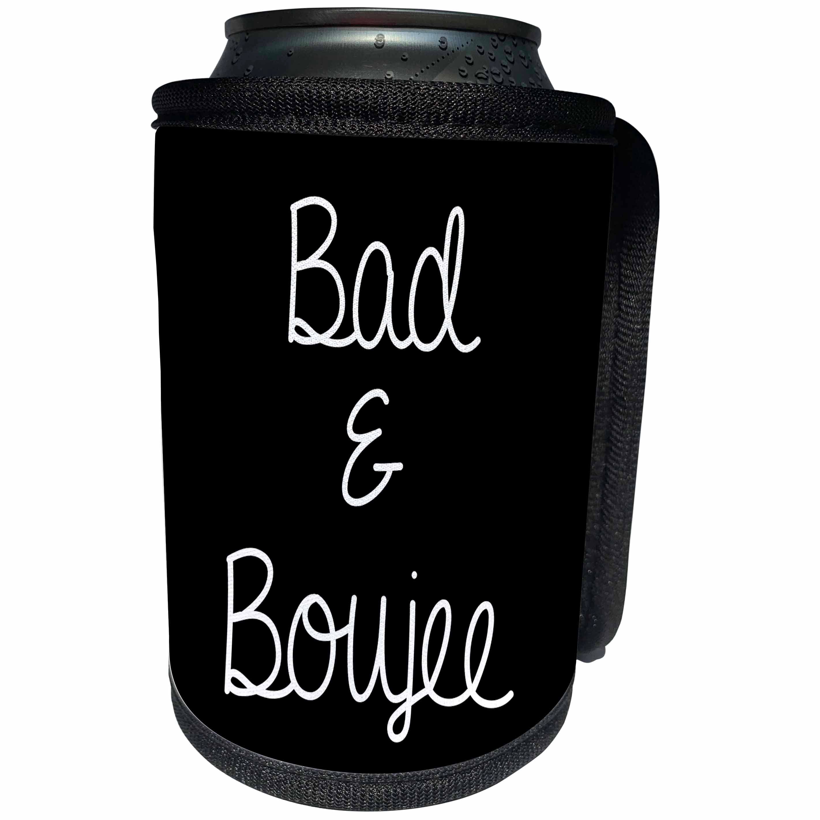 3dRose Tory Anne Collections Quotes - Bachelorette Party Bridesmaid T Shirt Tank Top Bad and Boujee - Can Cooler Bottle Wrap (cc_292534)