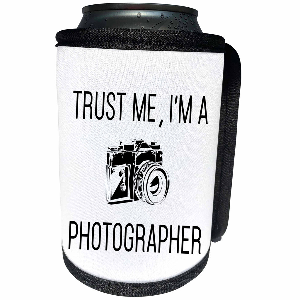3dRose Tory Anne Collections Quotes - Trust Me Im A Photographer Camera Photo Joke Funny - Can Cooler Bottle Wrap (cc_292537)