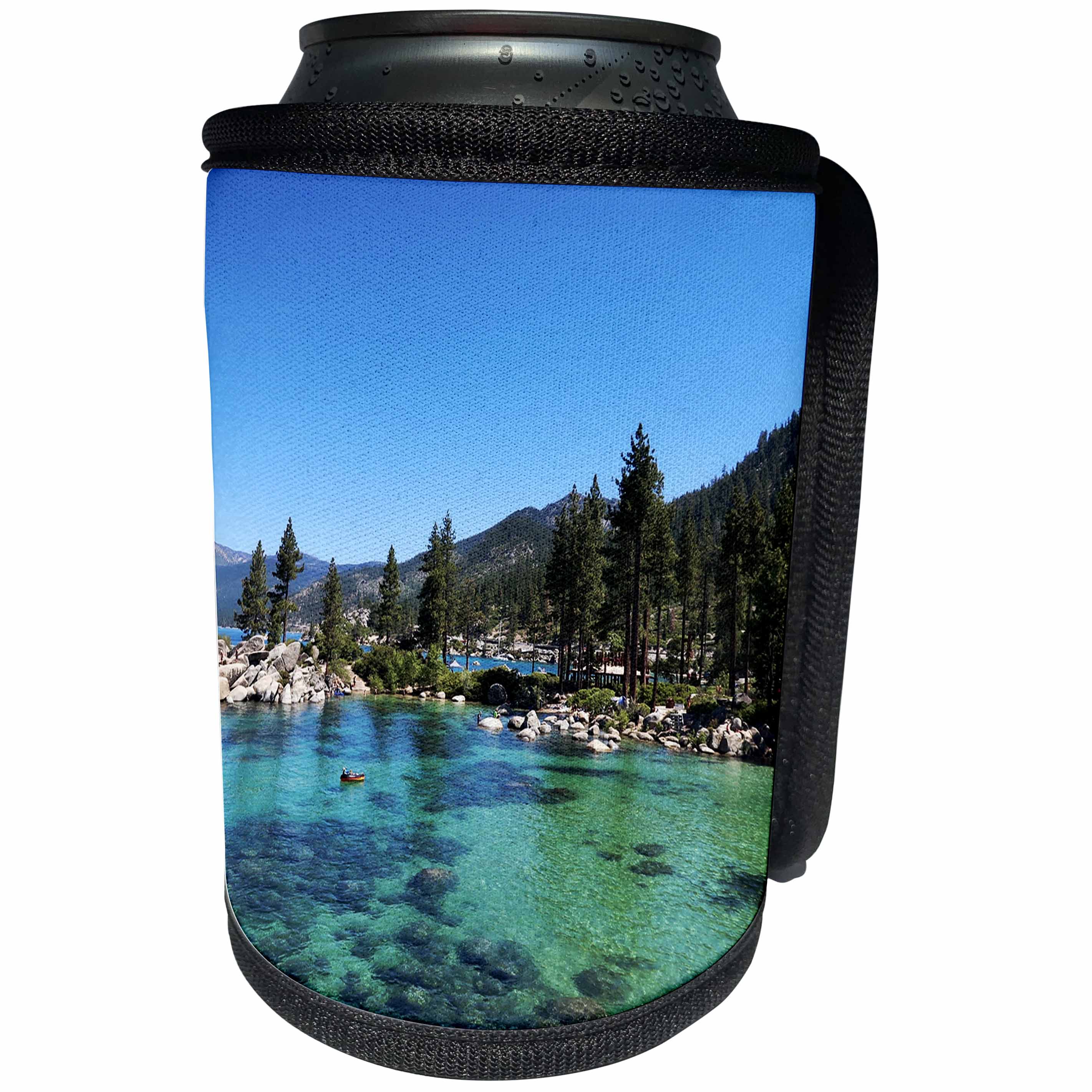 3dRose Lake Tahoe Sand Harbor Beautiful View - Can Cooler Bottle Wrap (cc_292541)