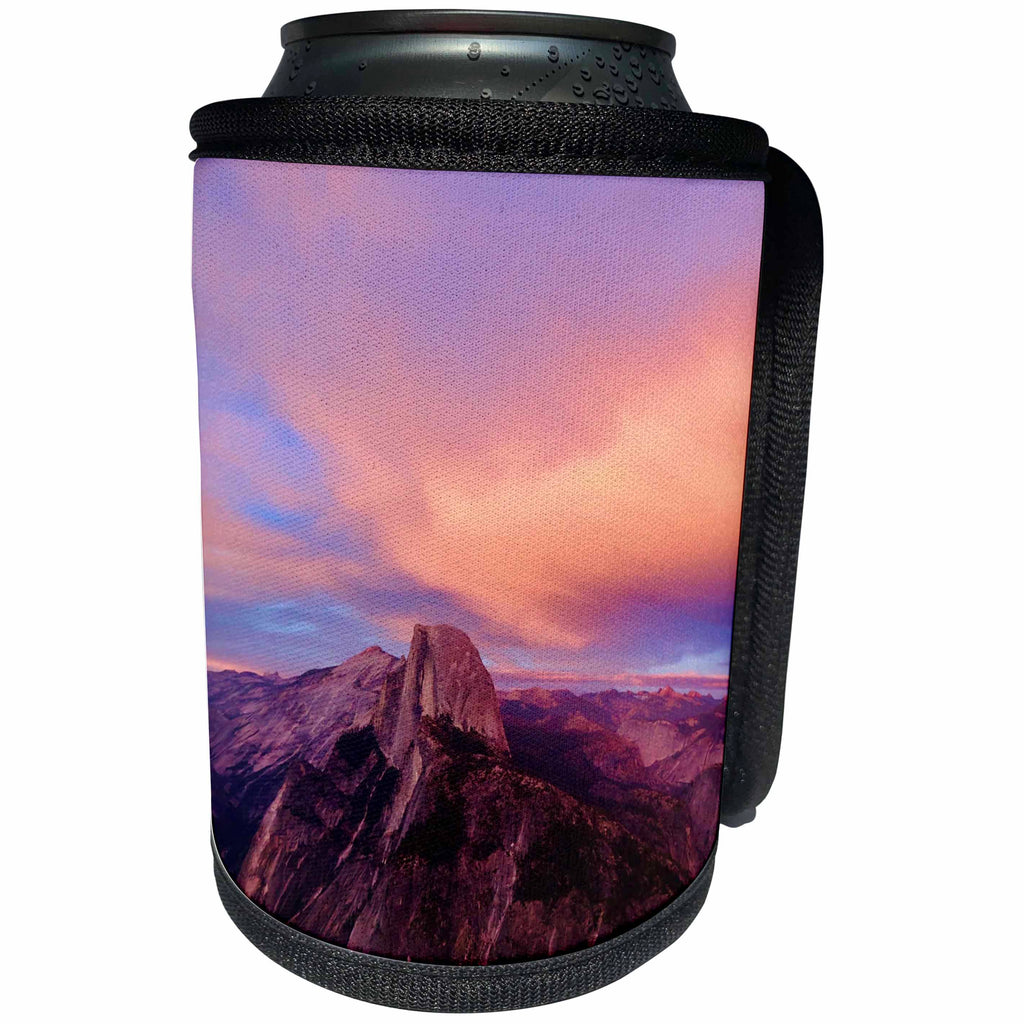 3dRose Tory Anne Collections Photography - Yosemite Glacier Point Sunset View Half Dome Cotton Candy Sky - Can Cooler Bottle Wrap (cc_292543)