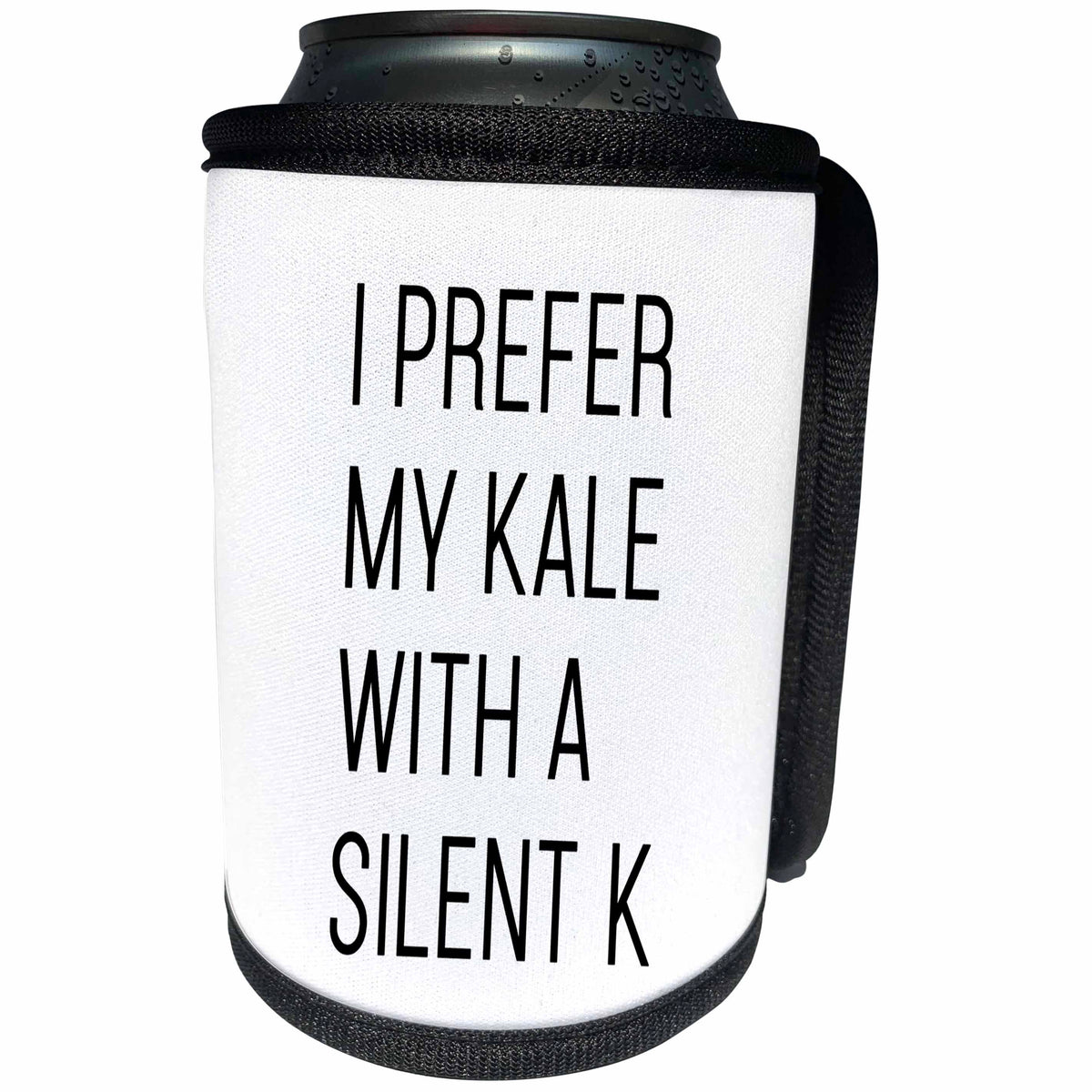 3dRose Tory Anne Collections Quotes - I Prefer My Kale With A Silent K - Can Cooler Bottle Wrap (cc_292554)