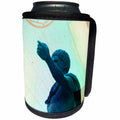 3dRose Jos Fauxtographee- Blended Layer Caesar - Julius Caesar with an arm raised on a blended layer of green and tan - Can Cooler Bottle Wrap (cc_292595)