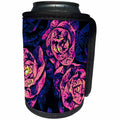 3dRose Perkins Designs - Nature - artistic close up of vibrant pink, purple and yellow flowers - Can Cooler Bottle Wrap (cc_292616)