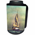3dRose Perkins Designs - Summertime - digital painting of a sailboat heading out to sea on afternoon adventure - Can Cooler Bottle Wrap (cc_292619)