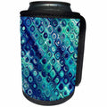 3dRose Perkins Designs - Abstract - abstract blue and green and turquoise pattern of circular shapes - Can Cooler Bottle Wrap (cc_292623)