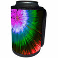3dRose Perkins Designs - Graphic Design - colorful and textural watercolor tie dye design with starburst style - Can Cooler Bottle Wrap (cc_292631)