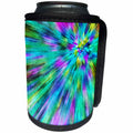 3dRose Perkins Designs - Graphic Design - vibrant colorful retro starburst style tie dye design with textures - Can Cooler Bottle Wrap (cc_292632)
