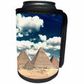 3dRose Perkins Designs - Photography - photographic collage of the three pyramids at Giza, Egypt with blur edges - Can Cooler Bottle Wrap (cc_292650)