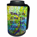 3dRose Cassie Peters Four Letter Words - When Life Gives You Shit Flush It Digital Art - Can Cooler Bottle Wrap (cc_292678)