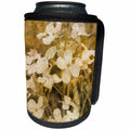 3dRose Cassie Peters Florals - Wildflowers Sepia Grunge - Can Cooler Bottle Wrap (cc_292693)