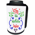 3dRose AmansMall Winter, Holidays and Typography - I Am The Mistletoe Tester, Christmas,Typography, 3drsmm - Can Cooler Bottle Wrap (cc_292713)