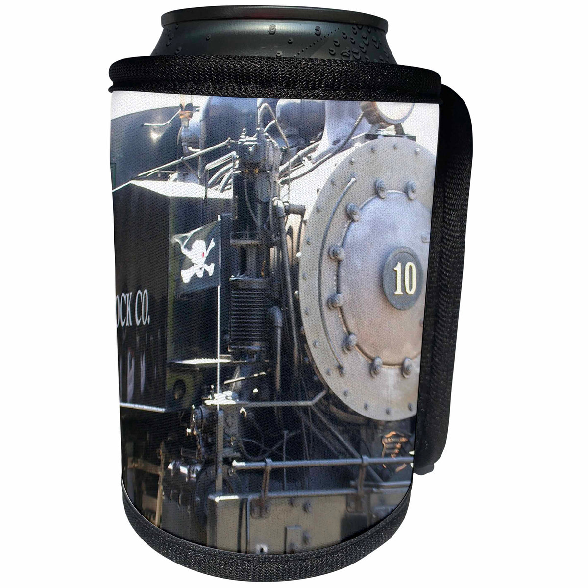 3dRose Patricia Sanders Photography - Train in Sacramento CA Travel Capitol - Can Cooler Bottle Wrap (cc_29272)