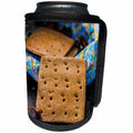 Alexis Photography - Food Bread - Hardtack of sea biscuits in a fabric bag and a piece of dried meat - Can Cooler Bottle Wrap
