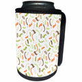 3dRose Alexis Design - Pattern Autumn - Abstract floral autumnal pattern of colorful leaves on white - Can Cooler Bottle Wrap (cc_292887)