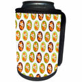 3dRose Alexis Design - Pattern Fox - Adorable pattern of a mother fox and a kid fox in oval frames - Can Cooler Bottle Wrap (cc_292889)