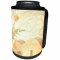 3dRose Patricia Sanders Creations - Vintage Peach Rose and Guitar Music - Can Cooler Bottle Wrap (cc_29290)