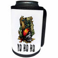 3dRose Alexis Design - Skull - Pirate skull, anchor, ship wreck. A text Yo Ho Ho - Can Cooler Bottle Wrap (cc_292933)