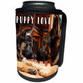 3dRose Stamp City - animals - Photo of German Shepherds touching noses in a pure puppy love moment. - Can Cooler Bottle Wrap (cc_292982)