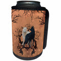 3dRose Heike Köhnen Design Animal - Awesome wolf in black and white - Can Cooler Bottle Wrap (cc_293096)