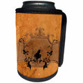 3dRose Heike Köhnen Desing Music - Piano with clef on vintage background - Can Cooler Bottle Wrap (cc_293105)