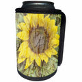 3dRose Patricia Sanders Flowers - Yellow Sunflowers Bark Flower Photography - Can Cooler Bottle Wrap (cc_29311)