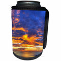 3dRose Stamp City - beach - Photograph of a stunning sunset at a beach on the Jersey Shore. - Can Cooler Bottle Wrap (cc_293535)