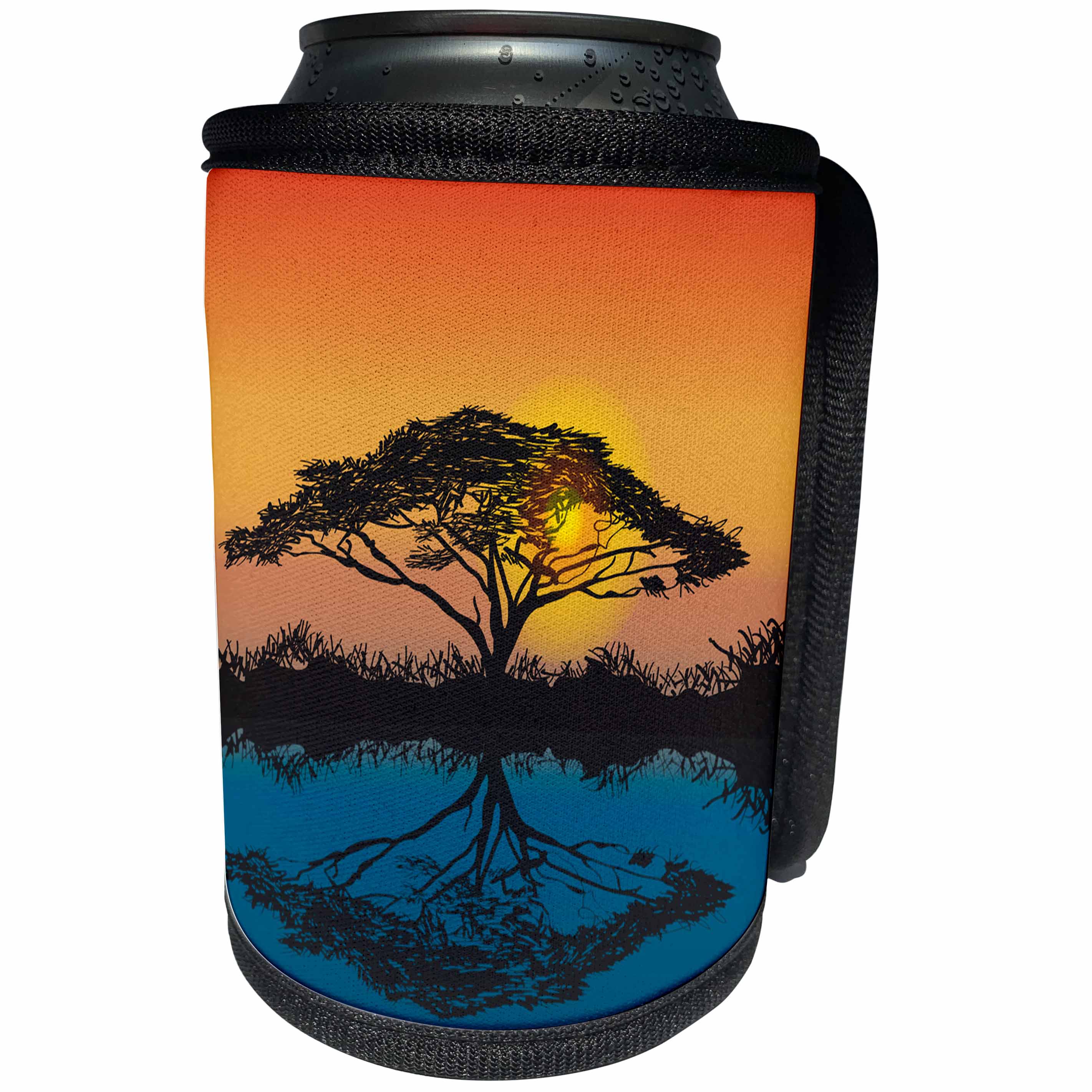 3dRose Sven Herkenrath Nature - Beautiful Image of a Tree at the River Trendy Work - Can Cooler Bottle Wrap (cc_293578)