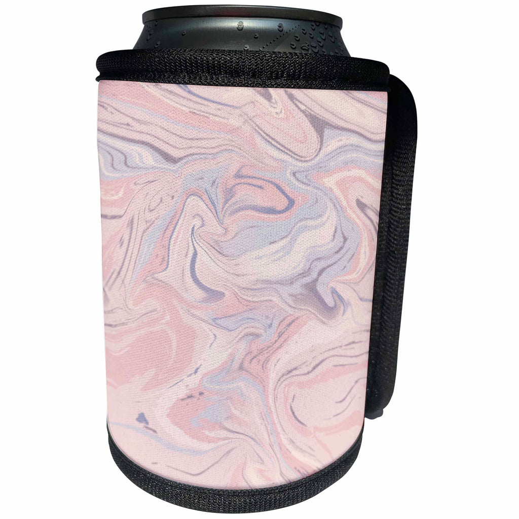 3dRose Andrea Haase Allover Pattern - Image Of Soft Pink Marbled Surface - Can Cooler Bottle Wrap (cc_293829)