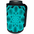 3dRose Andrea Haase Abstract Art And Design - Symmetrical Modern Abstract Design In Shades Of Turquoise - Can Cooler Bottle Wrap (cc_293852)