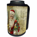 3dRose Andrea Haase Christmas Illustration - Vintage Santa On Music Sheet Nostalgic Christmas Art - Can Cooler Bottle Wrap (cc_293877)