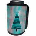 3dRose Andrea Haase Christmas Illustration - Christmas Tree Modern Style In Turquoise - Can Cooler Bottle Wrap (cc_293880)