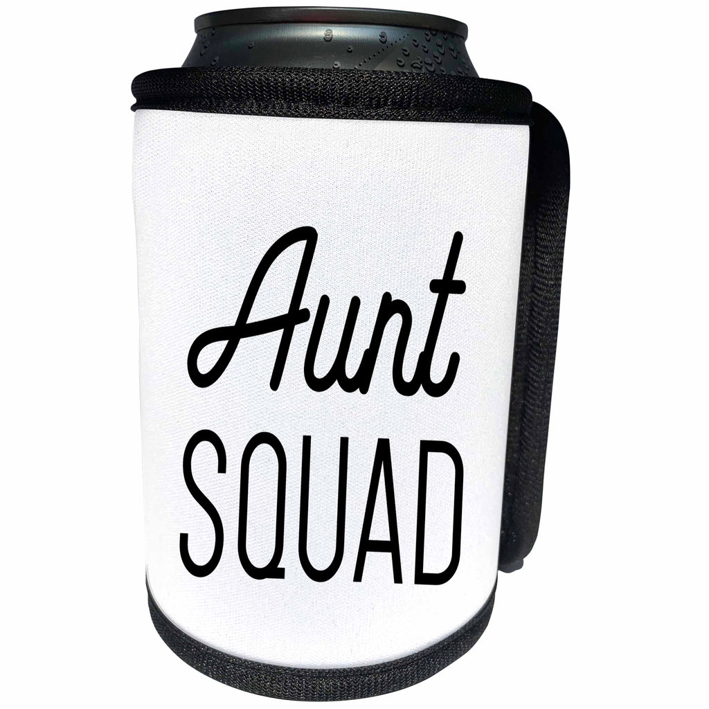 3dRose Tory Anne Collections Quotes - Aunt Squad - Can Cooler Bottle Wrap (cc_294295)