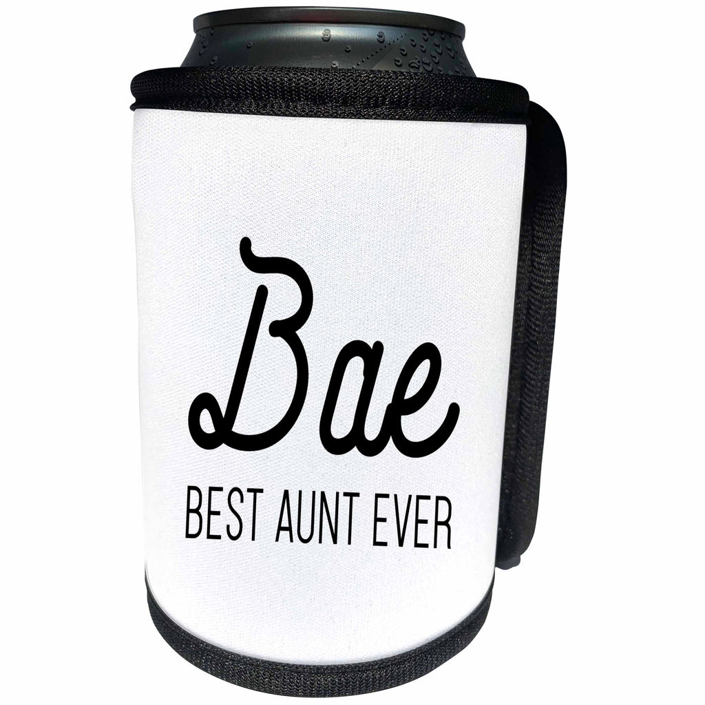 3dRose Tory Anne Collections Quotes - Bae Best Aunt Ever - Can Cooler Bottle Wrap (cc_294296)