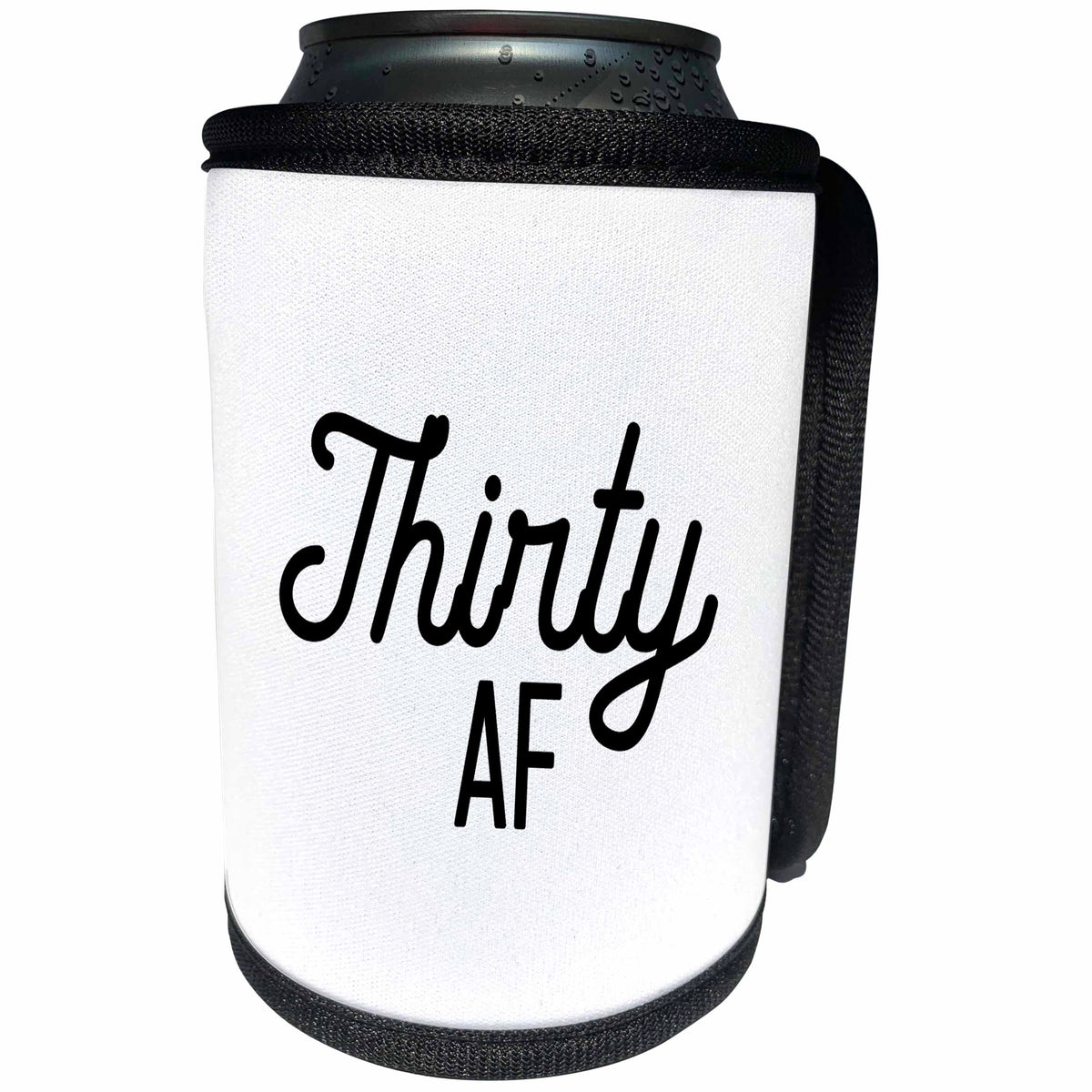 3dRose Tory Anne Collections Quotes - Thirty AF - Can Cooler Bottle Wrap (cc_294297)
