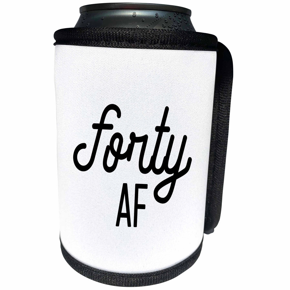 3dRose Tory Anne Collections Quotes - Forty AF - Can Cooler Bottle Wrap (cc_294298)