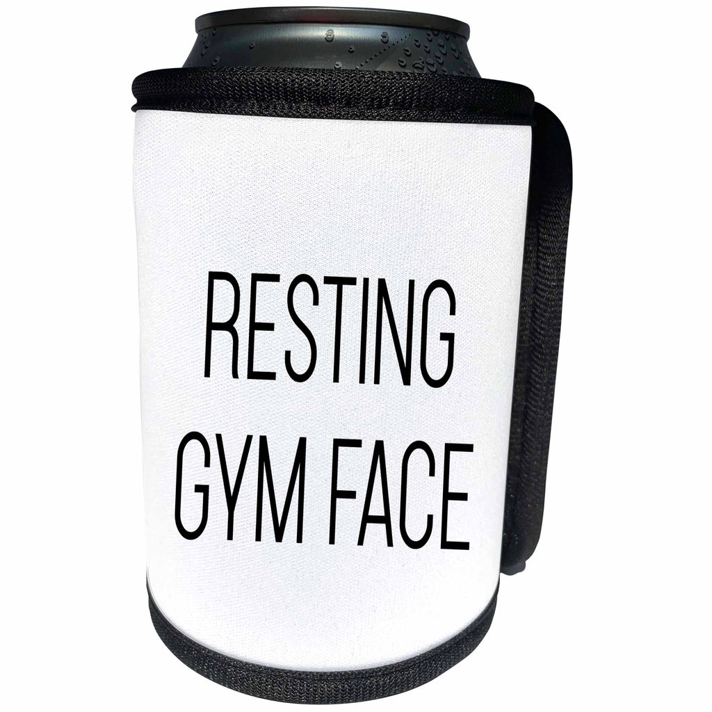 3dRose Tory Anne Collections Quotes - Resting Gym Face - Can Cooler Bottle Wrap (cc_294311)