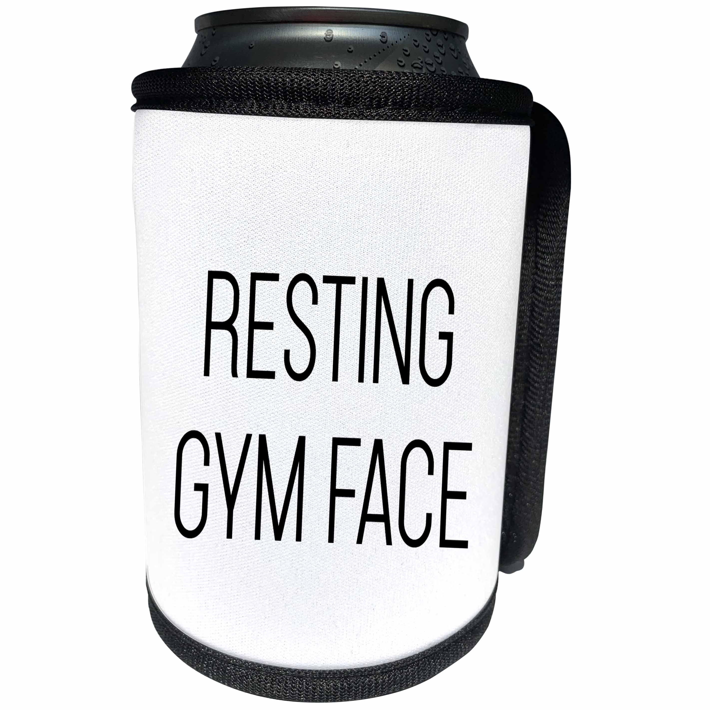 3dRose Tory Anne Collections Quotes - Resting Gym Face - Can Cooler Bottle Wrap (cc_294311)