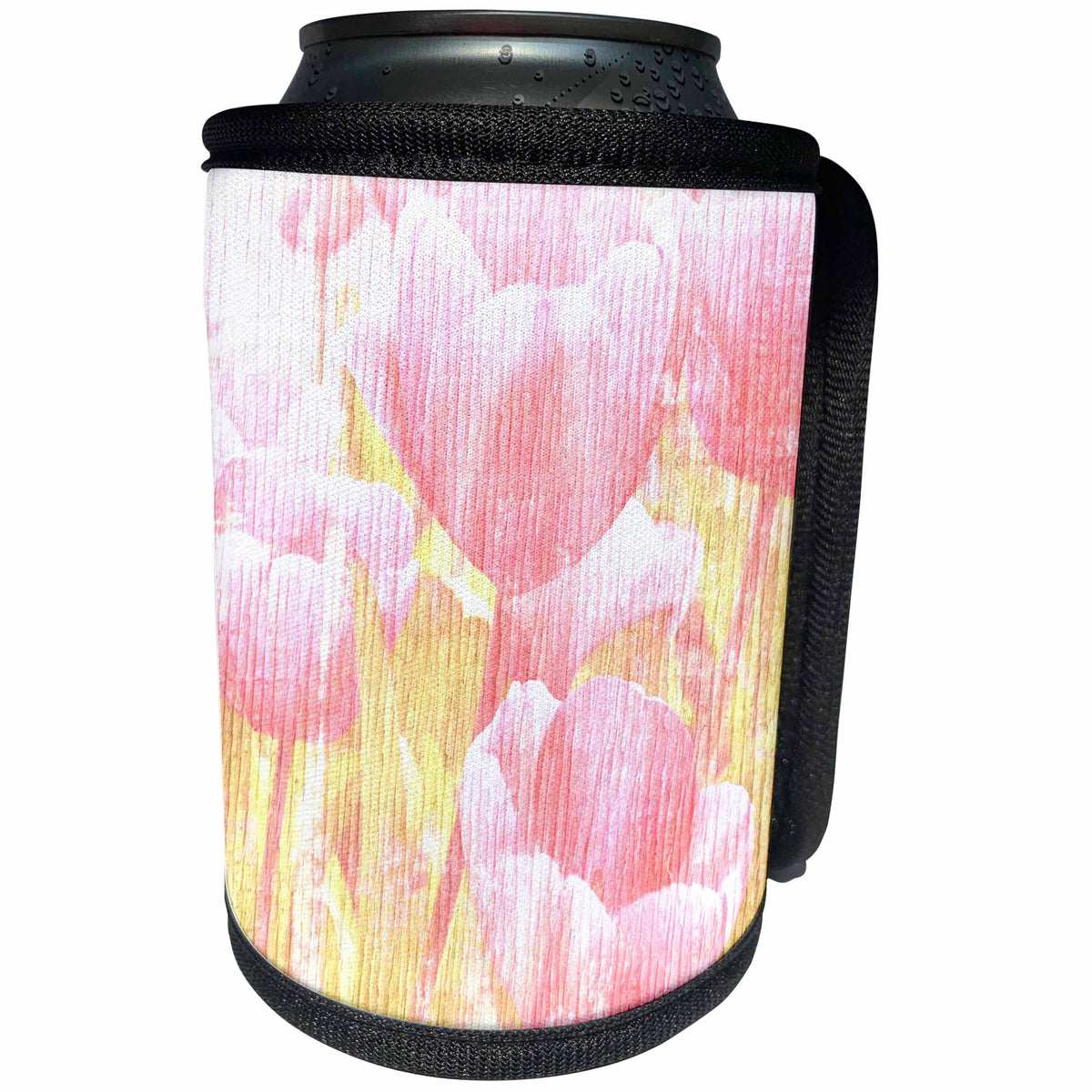 3dRose Patricia Sanders Easter - Light Pink Tulips Art Flowers Easter - Can Cooler Bottle Wrap (cc_29433)